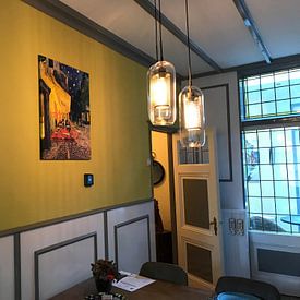 Photo de nos clients: Terrasse de café la nuit par Vincent van Gogh, sur toile