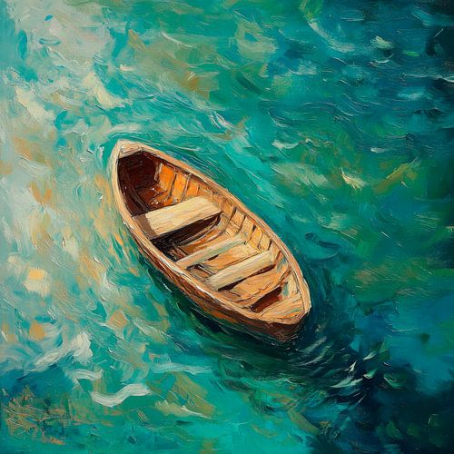 Eenzaam in het blauwe water