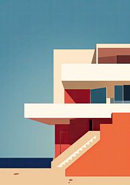 Bauhaus Poster Kunstdruck Design Architektur von Niklas Maximilian