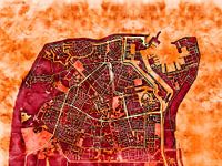 Carte de Den Helder avec le style 'Amber Autumn'