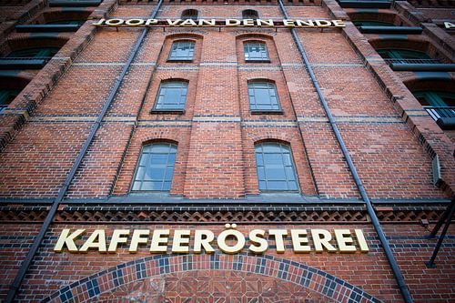 Hamburg - Zicht op de Speicherstadt bij de koffiebranderij