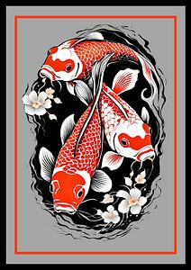 Poisson Koi Art Print