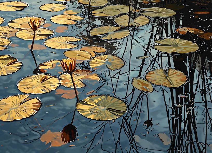 Waterlelies van fernlichtsicht