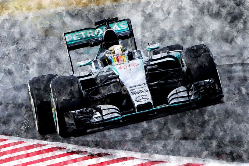 Lewis Hamilton, Mercedes, 2015 von Theodor Decker