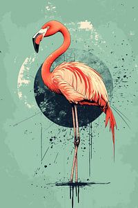 Flamingo Poesie in Abstraktion Zeitlose Schönheit