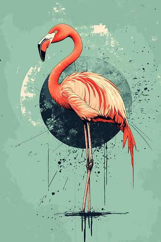 Flamingo Poesie in Abstraktion Zeitlose Schönheit