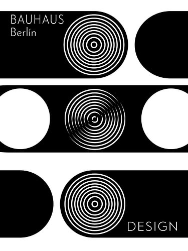Bauhaus, Berlín – monochrome abstracte kunst met een grafische uitstraling van Hilde Remerie – Digitale Kunst, Bauhaus & Fotografie