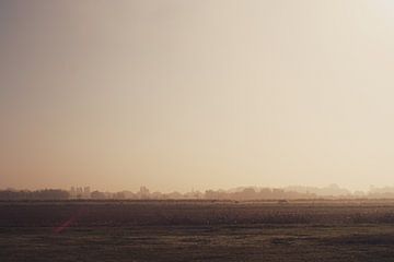 Zuidpolder in Barendrecht in de mist van Jeroen de Lang