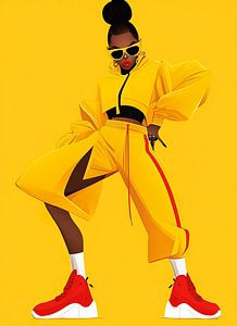 Goldener Glanz | Zähe Eleganz in Gelb Pop-Art
