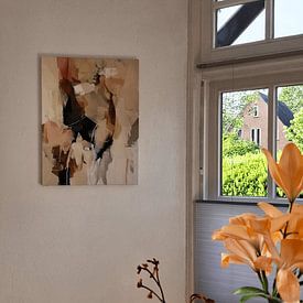 Photo de nos clients: Moderne et abstrait dans des couleurs chaudes par Studio Allee, sur toile