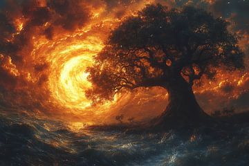 spiritueel leven kosmische energie landschap van Egon Zitter