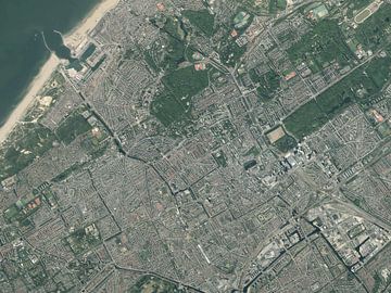 Aerial photo of The Hague by Maps Are Art
