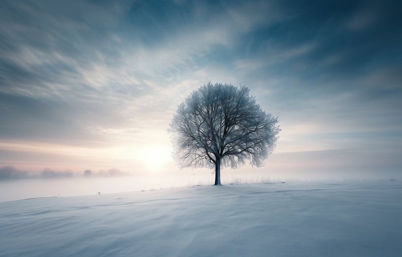 Baum im Winter von fernlichtsicht