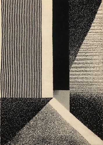 Geometrische abstractie: zwart-witpatroon