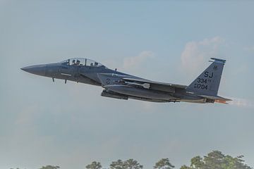Take-off McDonnell Douglas F-15E Strike Eagle. van Jaap van den Berg