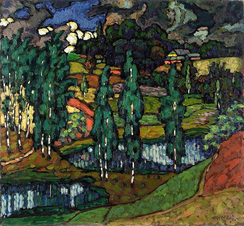 Konrad Mägi - Landschap in het Võru-district