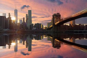 Manhattan sunset by Vincent Xeridat