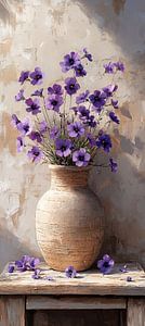 Moderne Blumenmalerei | Rustikale lila Eleganz enthüllt