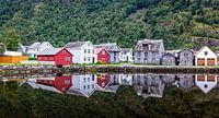  Vue historique du village de Lærdalsøyri en Norvège par Evert Jan Luchies Aperçu