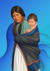Hopi-Mutter und Kind