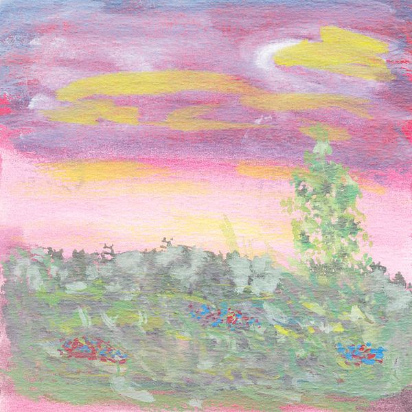 EH PAINTING ART 1989* #0471 Landschaft Softone von Willem Hartgers