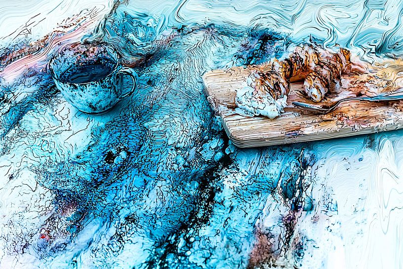 Nature morte abstraite avec nourriture par Art & Soul Creations