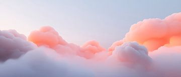 Soft pink clouds in the morning light by Poster Art Shop