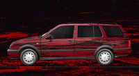 VW Golf 3 Variant in donker zwart-rood van aRi F. Huber thumbnail