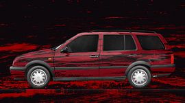 VW Golf 3 Variant in dark black-red by aRi F. Huber