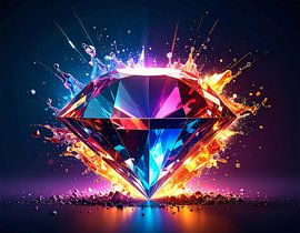 Diamant met kleuren