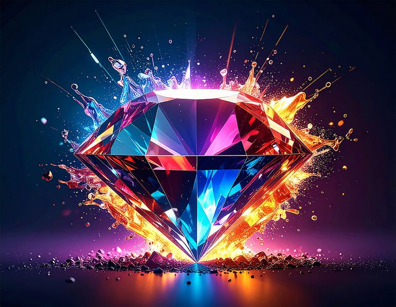 Diamant met kleuren van Mustafa Kurnaz
