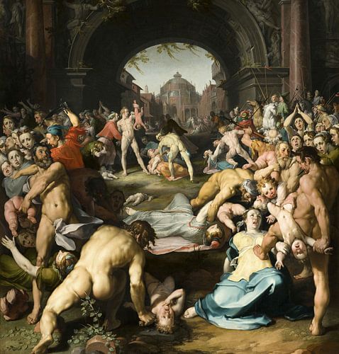 The massacre of the innocents, Cornelis van Haarlem