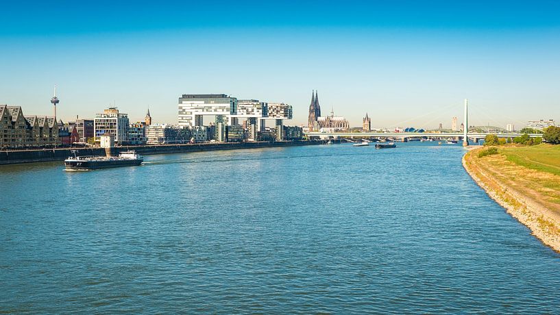 Köln Skyline am Rhein von Martin Wasilewski