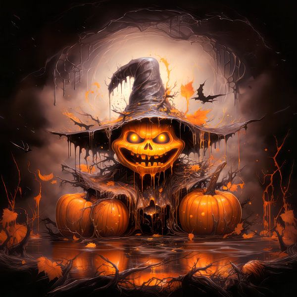 HALLOWEEN KUNST Der Hexer-Kürbis von Melanie Viola