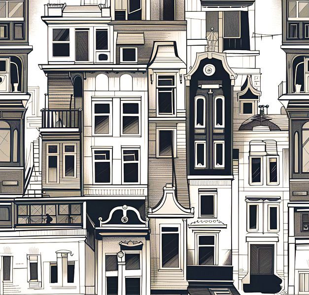 Façades d'Amsterdam par Niek Traas