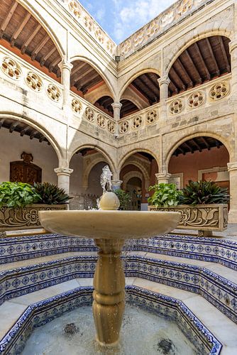 Kasteel met gotische en Arabische elementen, Castillo de Luna, Rota, Cádiz, Andalusië, Spanje