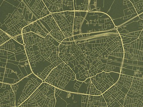 Kaart van Eindhoven in Groen Goud