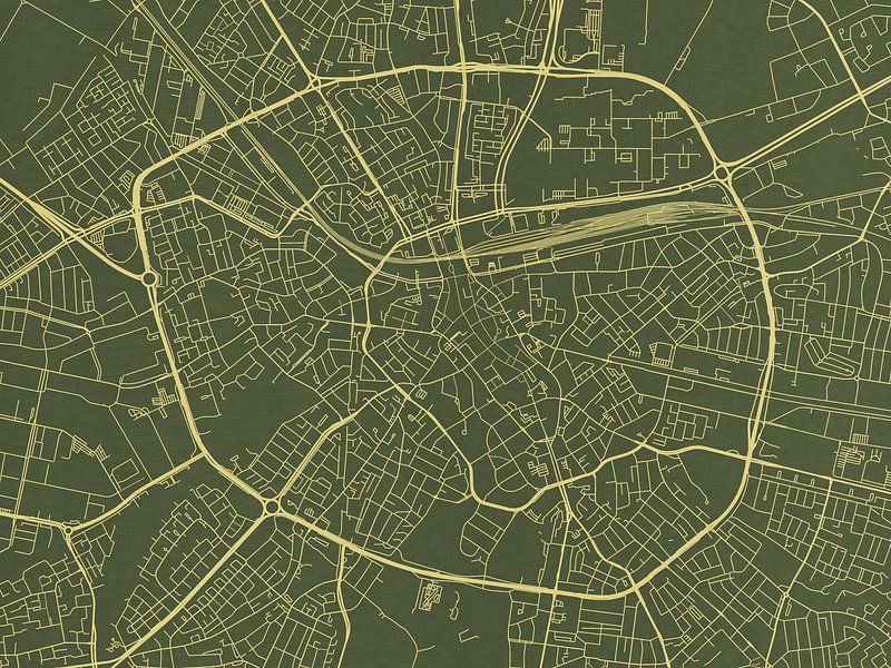 Kaart van Eindhoven in Groen Goud van De Kaartenwinkel