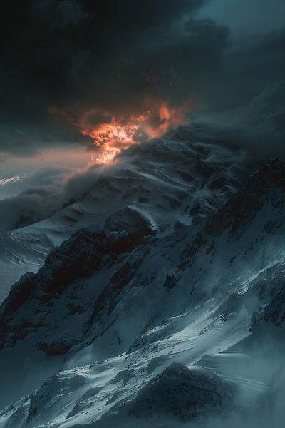 Magische momenten in een ijzig landschap van fernlichtsicht