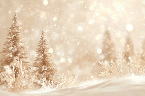 Winterwald in goldener Stille