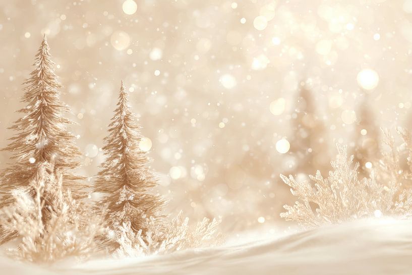 Winter forest in Golden Silence by Eva Lee