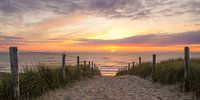 Sonnenuntergang an der Küste von Dirk van Egmond Miniaturansicht