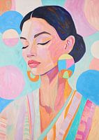 Rêve coloré derrière les yeux fermés