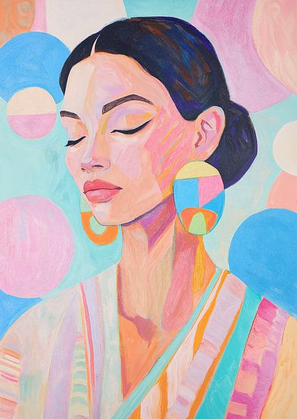 Rêve coloré derrière les yeux fermés par INKR ART