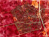Kaart van IJsselstein in de stijl 'Amber Autumn' van Maporia thumbnail