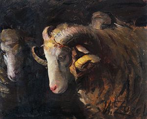 Widderkopf und Mutterschaf, HEINRICH VON ZÜGEL, 1880