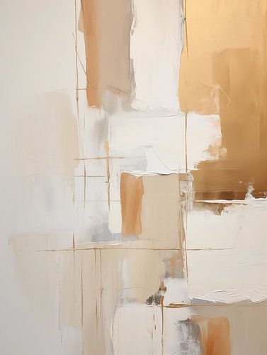 Abstracte vormen in zachte herfstkleuren