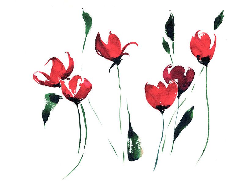 Rote Blüten von Jitka Krause