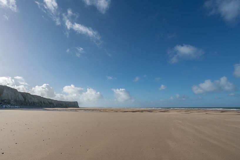 Beach and cliffs on the Opal Coast by Mickéle Godderis