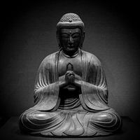 Seated Buddha in Black and White